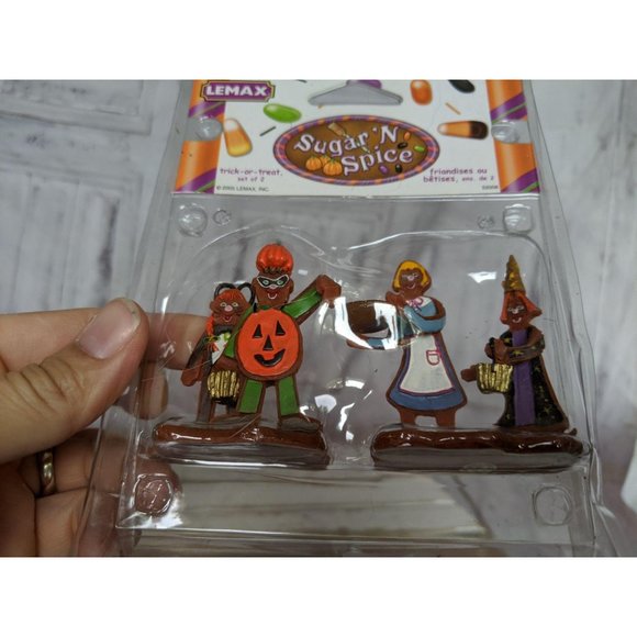 Lemax 2005 Sugar N Spice TRICK OR TREAT Set of 2 H - Picture 2 of 6